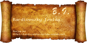 Bardiovszky Izolda névjegykártya